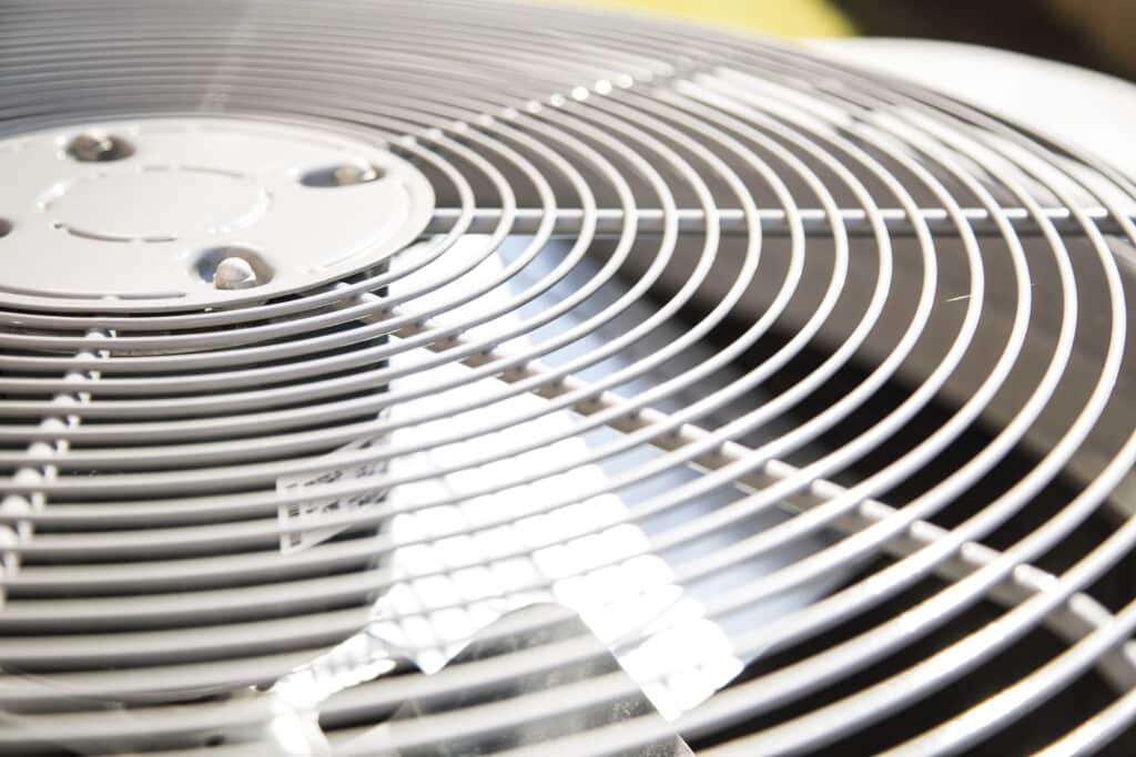 Outdoor AC fan closeup