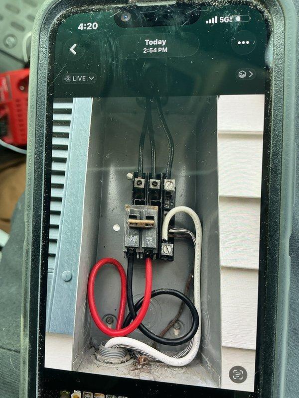 Performed electrical diagnostics and measurements on existing electrical panel using digital clamp meter to assess system capacity and verify proper operation in preparation for approved panel upgrade. Conducted voltage and amperage testing at main disconnect to establish baseline electrical parameters and ensure safe working conditions for upcoming service upgrade work.