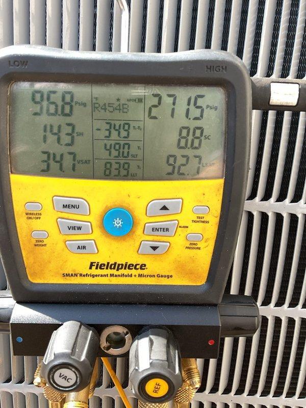 Completed full HVAC system replacement including installation of Carrier Performance Series two-stage air conditioner model 26TPA836W003 and Carrier Performance Series variable speed air handler model FT5ANXC36L00. Removed and properly recycled existing equipment. Installed new 2-inch PVC condenser pad and positioned outdoor unit on concrete base. Reconnected unit to existing line set after performing complete flush and pressure test to ensure system integrity. Installed new electrical disconnect and whip for outdoor condenser unit. Reconnected all existing supply and return ductwork to new air handler. Installed Honeywell Vision PRO TH8321R1001 programmable thermostat and provided operational instruction. Performed comprehensive system startup and testing using manifold gauges to verify refrigerant pressures, superheat, and subcool readings within manufacturer specifications. Conducted post-installation quality assurance inspection and complete system walkthrough. Registered equipment