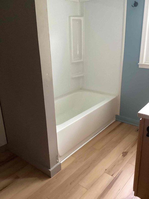 Provided estimate for converting existing bathroom to bedroom, requiring capping and sealing all plumbing supply lines and drain connections in crawl space. Assessed existing PVC drain system and PEX water supply lines serving bathtub/shower combination unit for proper abandonment procedures. Additional estimate requested for relocating washer and dryer hookups to alternate location within the structure.